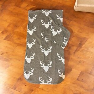 Deer Print Cocoon swaddle and hat set